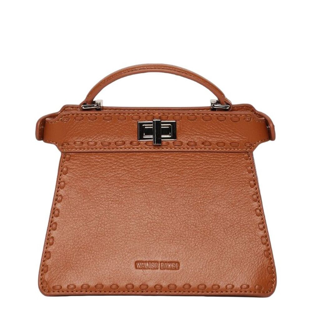 Walter Baker Reed Mini Leather Satchel, Brown